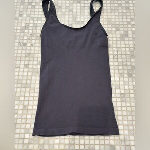 Coobie Black Shapewear Tank with Body Ribbing - One Size